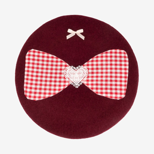 Béret Red Ribbon (Bordeaux)