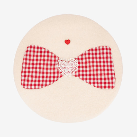 Béret Red Ribbon (Blanc)