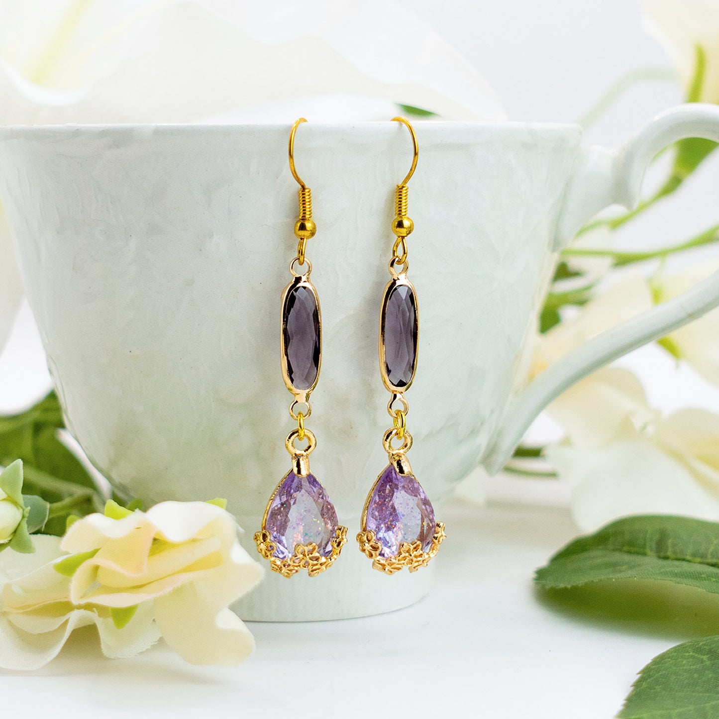 Boucles d'Oreilles Hauru (Pourpre)