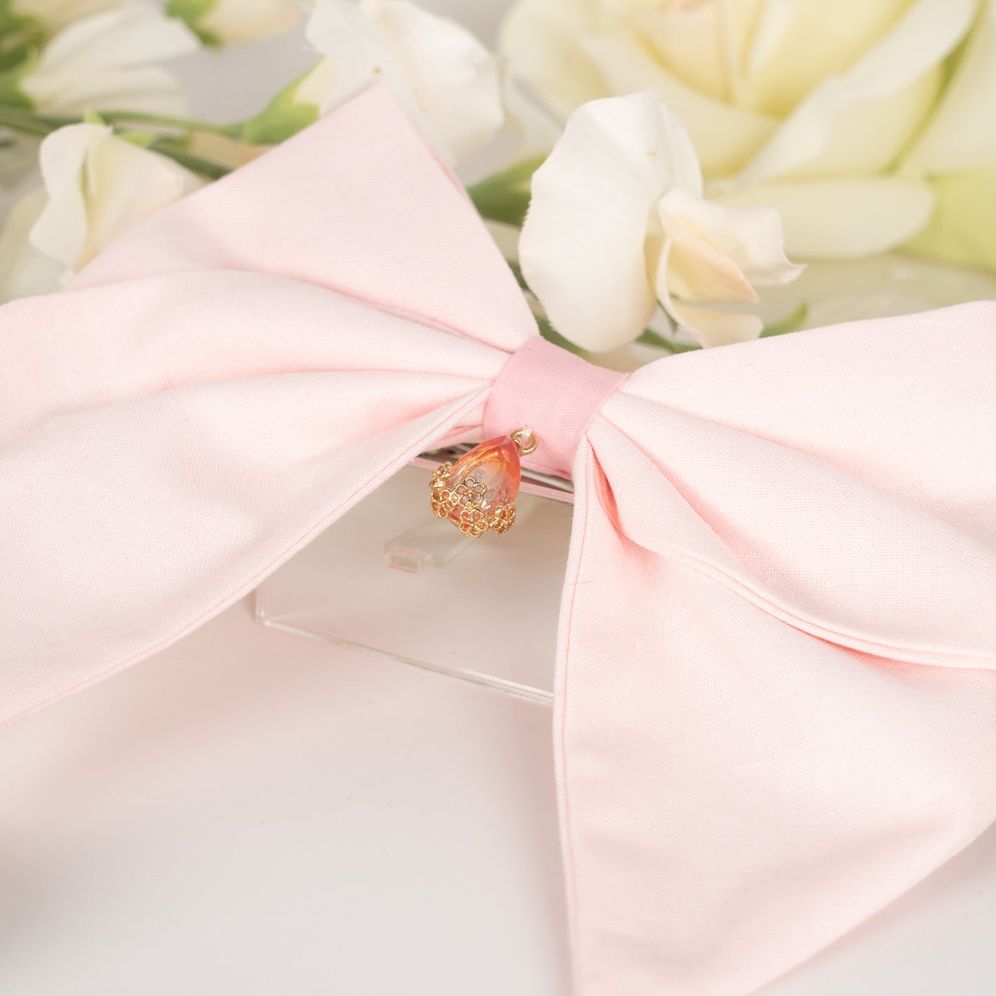 Nœud Rose Poudrée (Cristal Gradient)