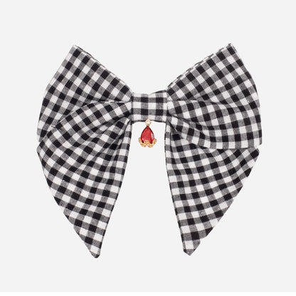 Nœud Vichy Noir (Cristal Rouge)