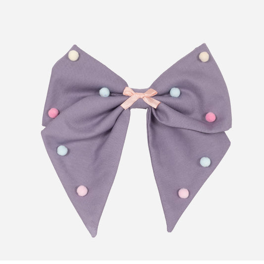 Nœud Classic Lavender (Pompoms)