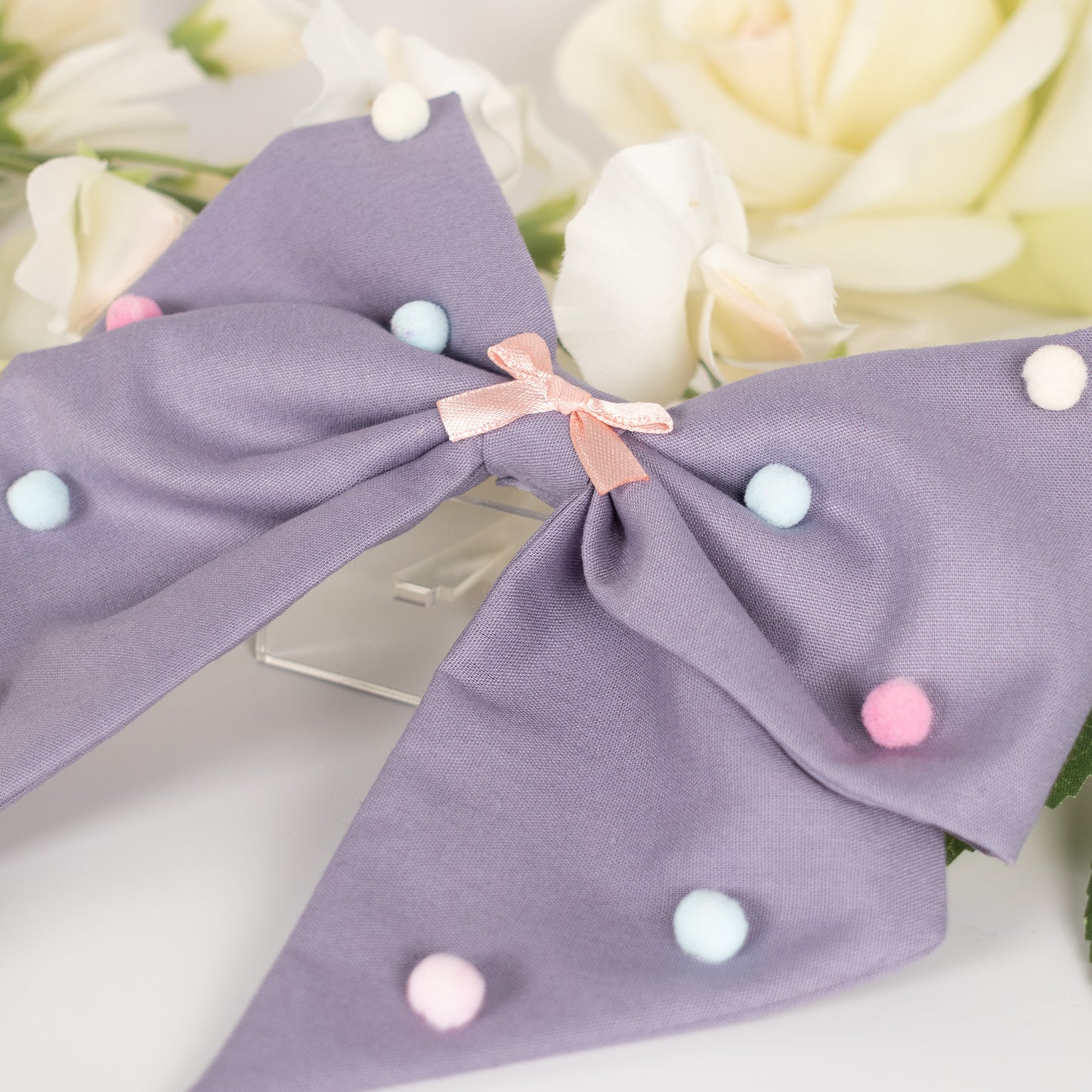 Nœud Classic Lavender (Pompoms)