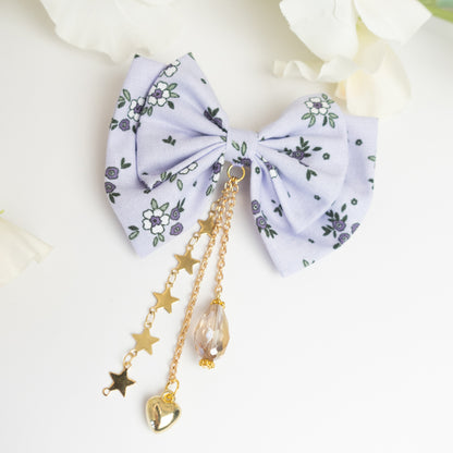 Nœud Sweet Lilas (Cristal & étoiles)