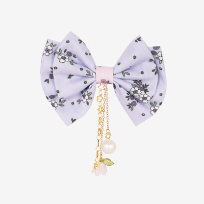 Nœud Sweet Lilas (Fleur & Perle)