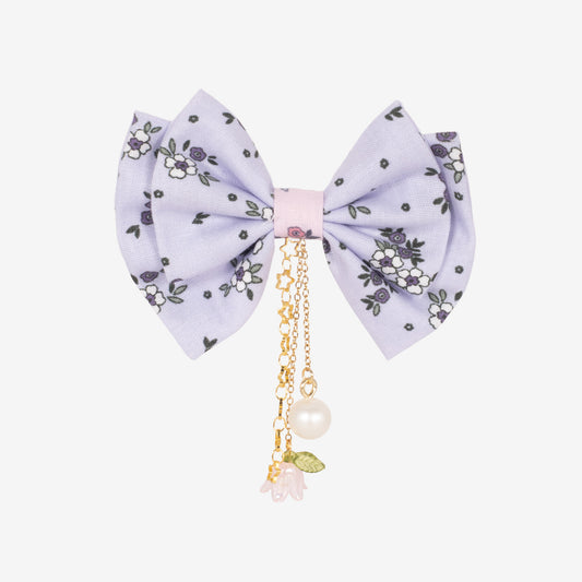 Nœud Sweet Lilas (Fleur & Perle)