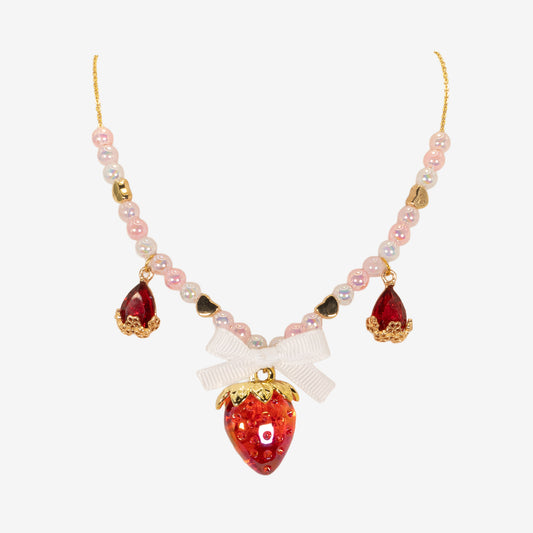 Collier Sweet Strawberry (blanc)